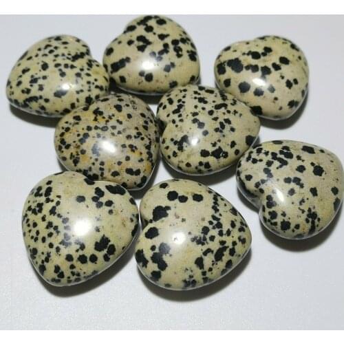 5pcs Natural spots Quartz Crystal Heart Carved Love Healing Decoration