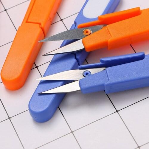 500pcs Mini sewing Multi-function Portable Plastic Scissors Line Cutter Fishing Gear Fishing Equipment