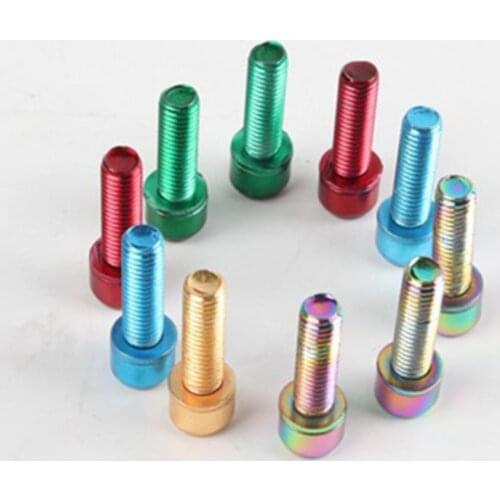 6Pcs/Set Aluminium Alloy Bike Bicycle Bike Hollow Stem Bolts Screw Accessory Bike Hollow Stem Bolts