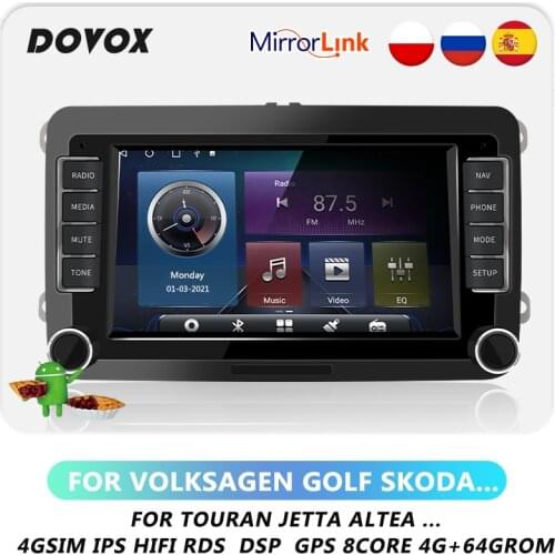 2 din Car Radio Android 10 GPS Car Multimedia Player For VW/Volkswagen/Golf/Passat/Skoda/Seat/Octavia/Tiguan Autoradio Android