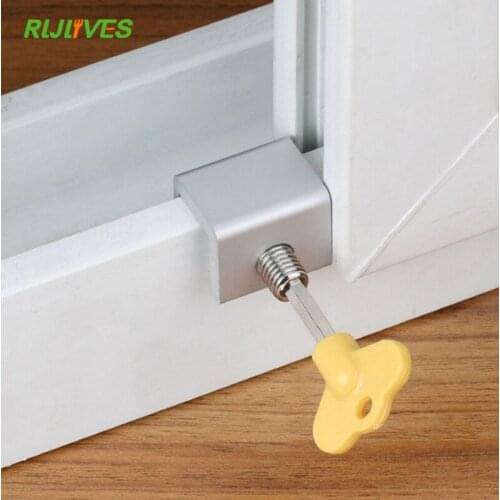 1Pc Move Window Child Safety Lock Sliding Windows Lock Kids Cabinet Locks Sliding Door Stopper Security Sliding Sash Stopper