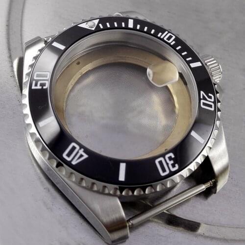 43mm Stainless Steel sapphire glass Watch Case for ETA 2836 mingzhu 2813 miyota 82 series Movement