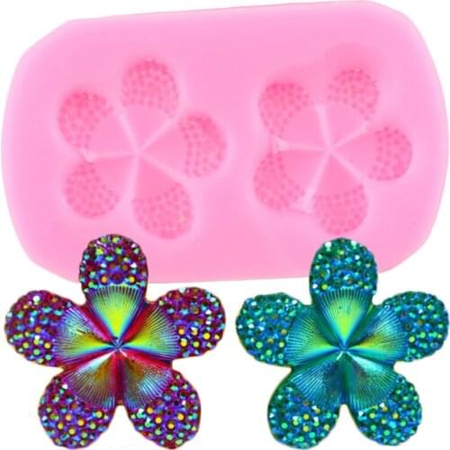 Flower Silicone Mold Cupcake Topper Fondant Molds DIY Party Cake Decorating Tools Resin Candy Clay Chocolate Gumpaste Moulds