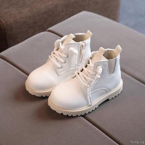 Kids Fashion Boots Boys Shoes Autumn Winter Leather Children Boots Fashion Toddler girls Boots Warm Winter Boots kids shoes
