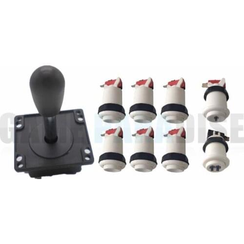 HAPP Style Joystick and 8 Pcs American Push Buttons For Arcade DIY kit Multicade MAME Jamma Game