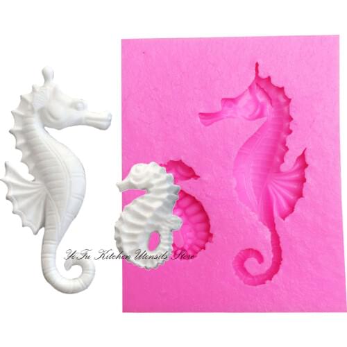 Sea Horse silicone mold fondant mold cake decorating tools chocolate gumpaste mold baking utensils T1007