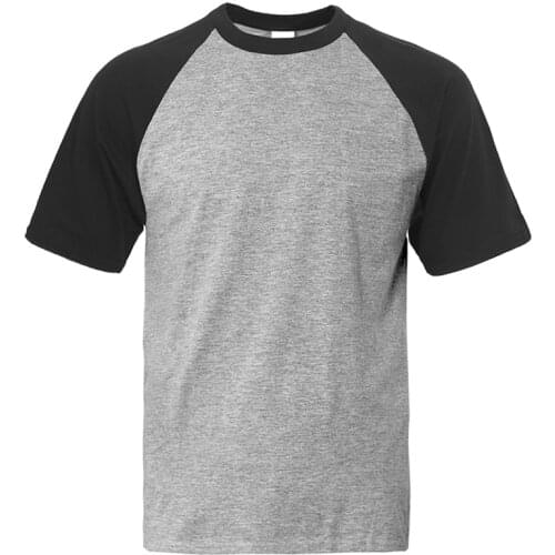 T Shirt Men Solid Color Tshirt Mens Black Gray White Blue Red Green Summer Tops Tees Cotton Camiseta Basis Raglan Brand T-Shirt