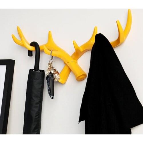 Resin Deer Wall Hooks Key Hanger Bathroom Accessories Towel Holder Room Decoration Accessories Teen Girls Home Accessories