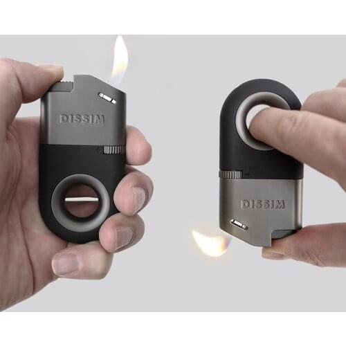 DISSIM Inverted Lighter reverse Retro Creative Electric Flame Plasma Arc Lighter USB Windproof Lighters Power Display for Cigar