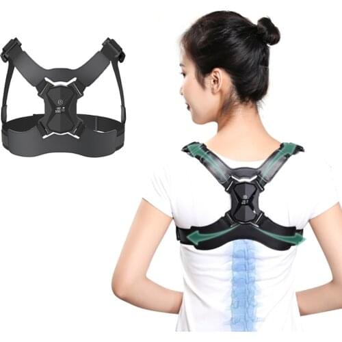 Adjustable Smart Posture Corrector Vibration Intelligent Back Support Belt Spine Shoulder Back Brace for Man Women Kids