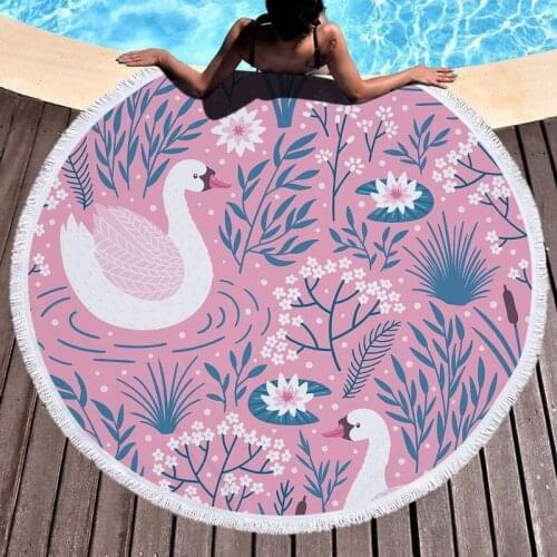 Swan pattern luxury beach towel Sea beach towel Pareo beach Large beach towel Towel beach Towels microfiber towel Beach towel