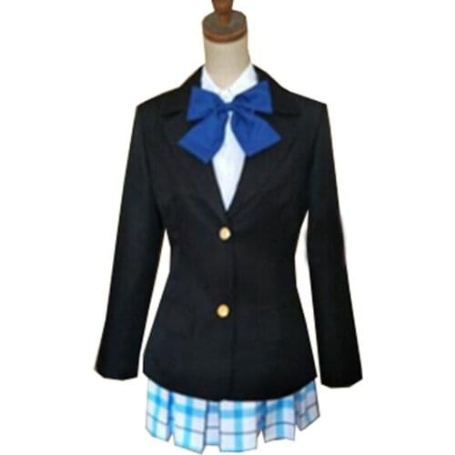 2020 A Silent Voice Nishimiya Shouko School Uniform Short Sleeve Tops Skirt Outfit Anime Cosplay Costumes