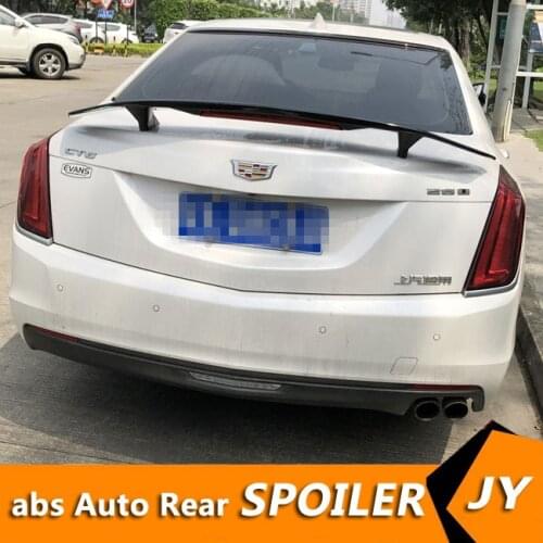 For Cadillac CTS Spoiler 2011-2018 Cadillac CTS spoiler TF High Quality ABS Material Car Rear Wing Primer Color Rear Spoiler