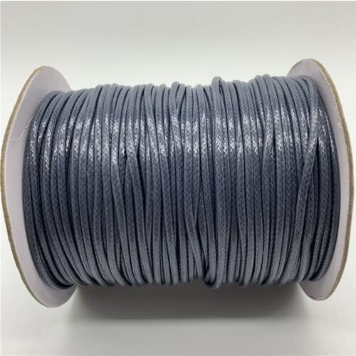 0.5/0.8/1/1.5/2mm Deep Grey Waxed Cotton Cord Waxed Thread Cord String Strap Necklace Rope For Shamballa Bracelet Making