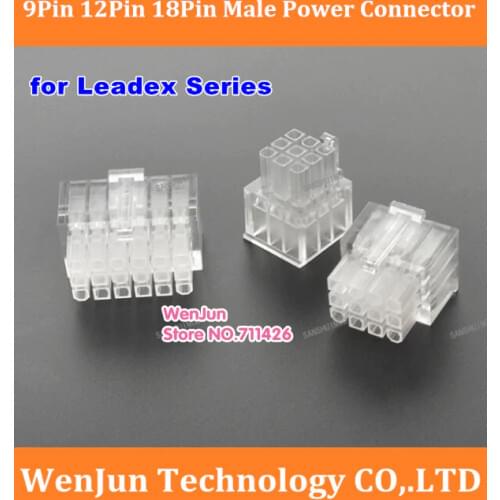 High Quality 3*3pin 3*4pin 3*6pin transparent 9Pin 12Pin 18Pin Male Housing Power Connector for LEADEX Series