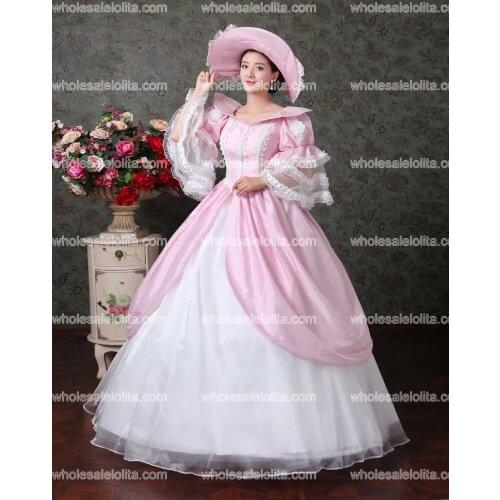 High-grade 17th 18th Century European Court Marie Antoinette Baroque Rococo Ball Gown Wedding Party Dress