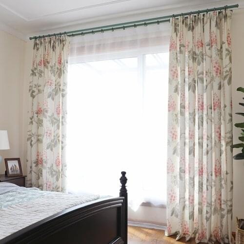 Chicity Printed Curtains Floral For Living room Pastoral Style curtain for bedroom Home Decor curtain for kitchen Customized