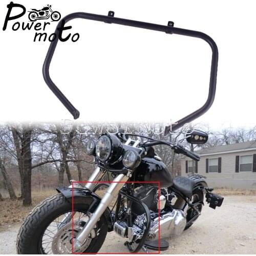 Motorcycle 1-1/4" Black Metal Custom Highway Crash Bar Bumper Protector Engine Guard For Kawasaki VN1500 Vulcano 1500 1996-2008
