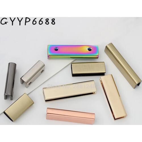 10-30pcs 8 colors 20mm 25mm 34mm 38mm rainbow bag decoration clips in screws straps finished clasp fashion belt clasp wholesale