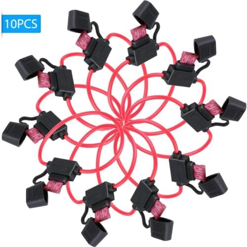 10pcs DC 12V 40A Standard Blade In-Line Fuse Holder for Car Auto Bike Portafusibles