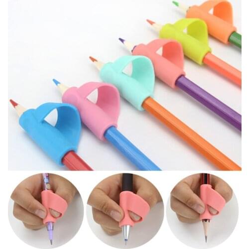 3 Pcs/Lot Children Writing Posture Correction Device Silicone Pencil Holder Pen Write Aid Grip Stationery JR Deals