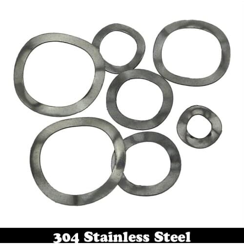 40pcs M10 M10*15*0.3 M10x15x0.3 (ID*OD*Thickness) DIN137B 304 Stainless Steel 304SS Curved Lock Washers Wave Spring Washer