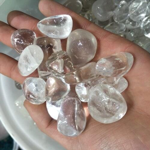 500g Natural transparent crystal processing polished quartz stone gravel as aquarium decoration wedding decoration aquarium