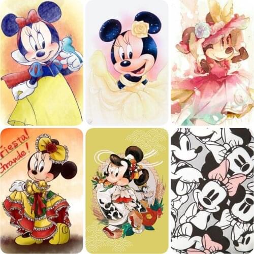 5D DIY Diamond Painting Disney Cartoon Minnie Mouse Princess Cross Stitch Full Drill Diamond Embroidery Mosaic Home Decor Gift