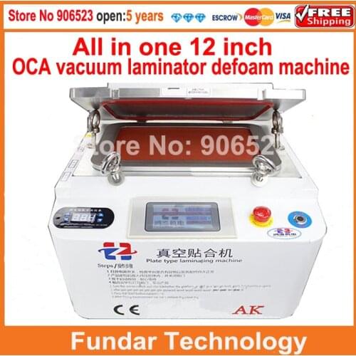 Newest 12" AK 5 in 1 LCD OCA Vacuum Laminating Machine NO bubble Automatic Laminator Machine For Iphone LCD Refurbish Repair