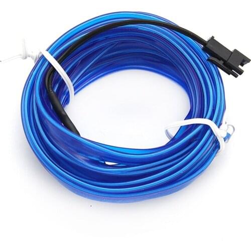 1M 2M 3M 5M EL Wire Car Atmosphere Lamp 12V 10 Colors Flexible Rope Tube LED Strip Auto Interior Decoration Ambient Light