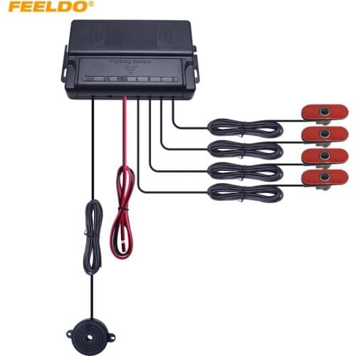 FEELDO 1Set Auto Original Style 4PCS Sensors Car Reverse Backup Beep Alarm Radar Parking Sensor #FD-1357