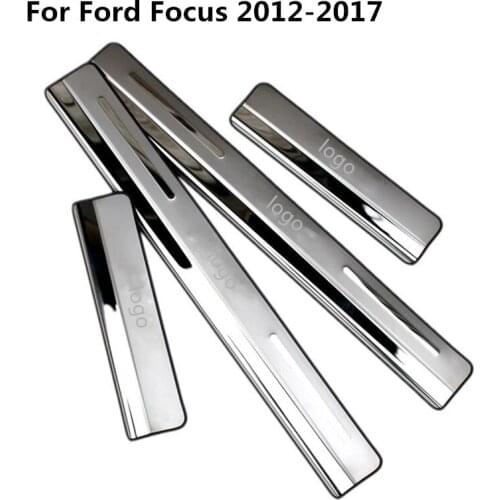Car styling For Ford Focus 3 2 Hatchback Sedan 2012-2017 Stainless Steel external Door Sill Scuff Plate Welcome Pedal