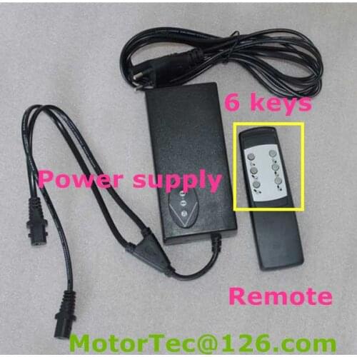 Controller box and remote 110-240V input 24V output operate 2 pcs Linear Actuator free shipping