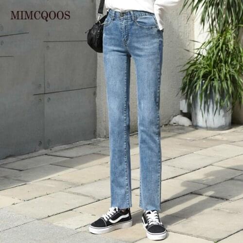 Large Size Capri Tall Women Jeans Female 2020 Spring High-waisted Extended Edition Straight-leg Pants 170 Girls Ultra-Trousers
