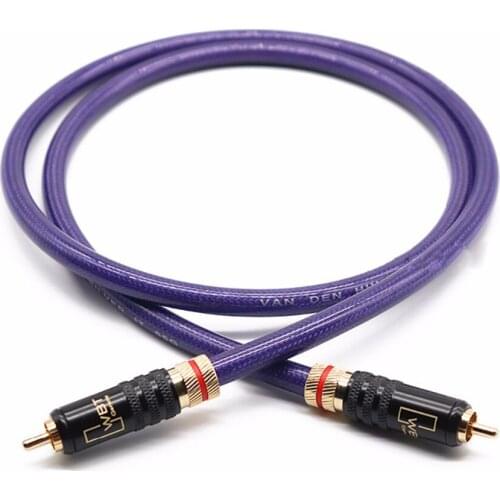 VDH 65G 75ohm Digital Coaxial DAC Cable Press Self-locking amplifier decoder RCA cable Stereo TV Audio speaker wire
