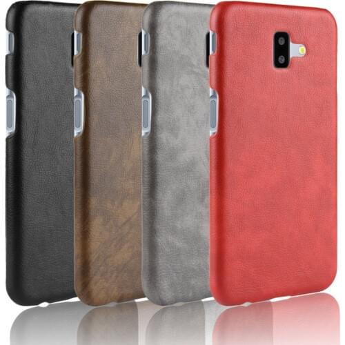 For Samsung Galaxy J6 Plus Case Litchi Skin Pattern PU Leather and PC Book Cover For Samsung J6 Plus J6+ J610F J610 Phone Case