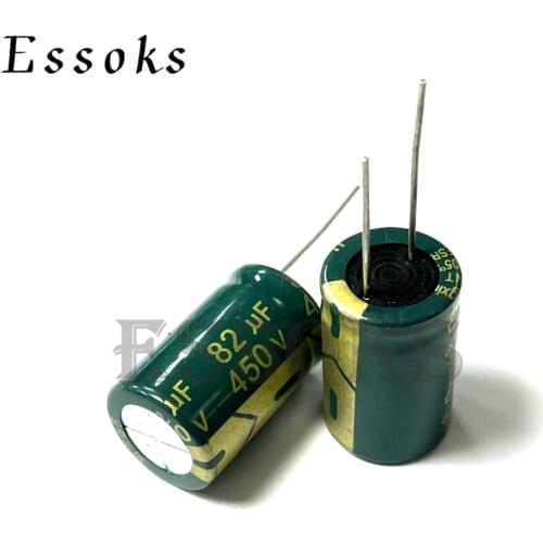 2pcs Electrolytic Capacitor 450V82UF 450V 82UF 16X25 18X25 mm High Frequency Low ESR Aluminum Capacitors