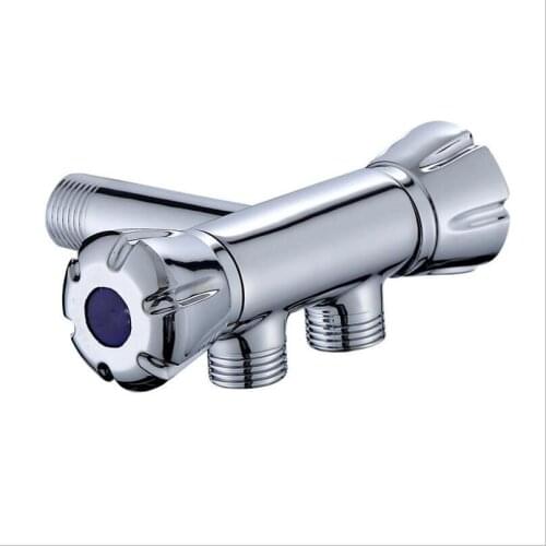 G1/2 Brass Double Use One Into Two Out Double Switch Mop Pool Faucet, Washing Machine Multi-purpose Tap, Spray Gun Angle Valve