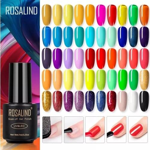 ROSALIND Gel polish Hybrid Varnishes For Nails Manicure Autumn Colors base primer Nail art Gel nail polish semi permanent enamel