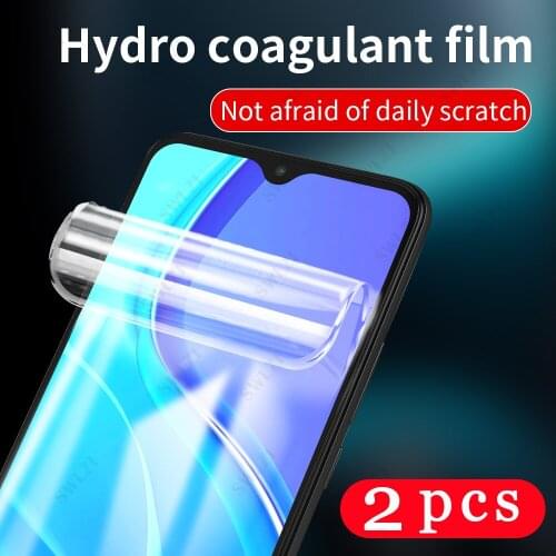 2-1Pcs cover hydrogel film for xiaomi redmi 10X 9T 9A 9C 9i 8A 7A note 9 pro max 9S 8 8T 7 7S phone screen protecto Not Glass