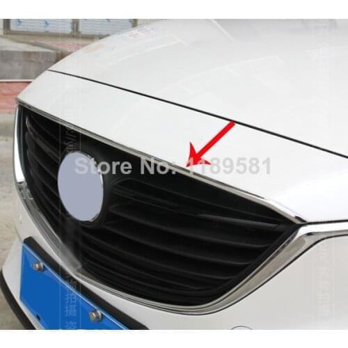 For Mazda 6 M6 Atenza 2014 2015 2016 ABS Chrome Front Grille Around Hood Trim O