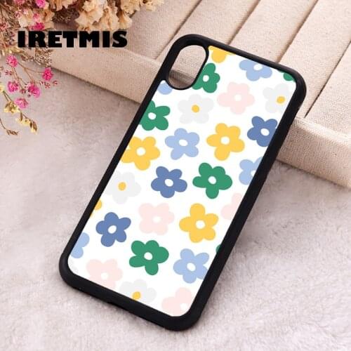 Iretmis 5 5S SE 2020 Phone Cover Case for iPhone 6 6S 7 8 Plus X Xs XR 11 12 Mini Pro Max Silicone Violas Flower Floral Pattern