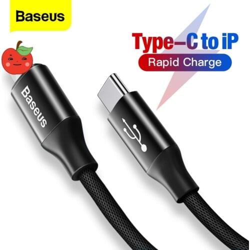 Baseus USB Type C For Lightning Cable For iPhone 11 Pro Max Xs Max Xr X 8 7 6 6s Plus Fast Charging USB Cable Charger Wire Cord