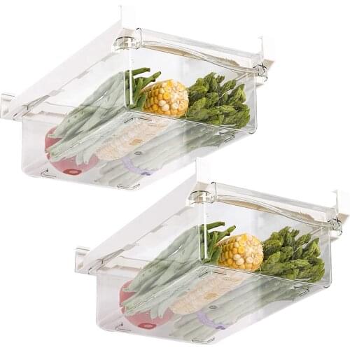 Refrigerator Storage Box, Portable Basket, Large Capacity Vegetables Egg Fruit Holder Clipping Hanging Drawer