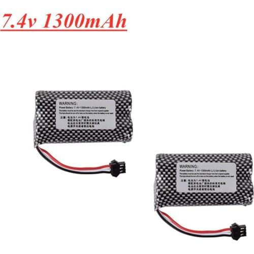 7.4V 1300mAh Li-ion Battery for Watch Gesture Sensing Twisted RC Car Spare Parts 7.4 V 18650 battery SM-3P Plug 2pcs