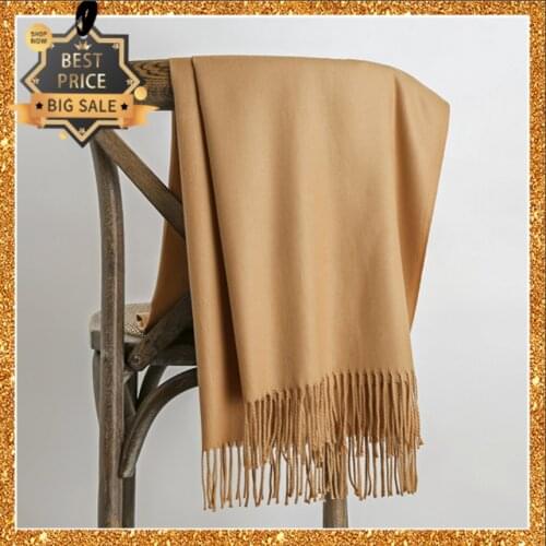 2020 Women Solid Color Cashmere Scarves With Tassel Lady Winter & Autumn Long Scarf Pashmina Quality Unisex Shawls & Wraps New