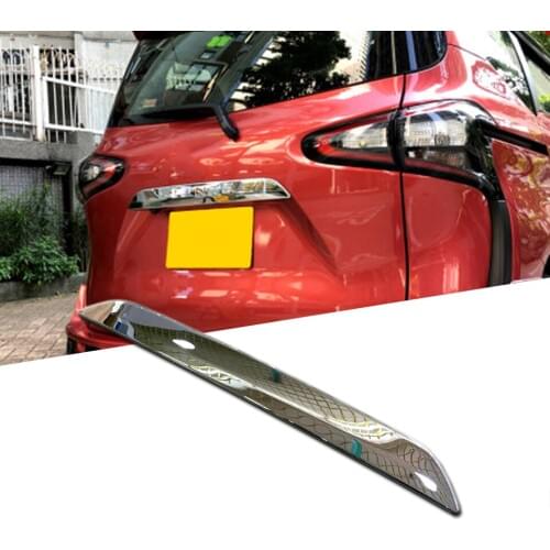 1Pcs Rear Door Trim Fit For Toyota Sienta 2020 Rear Gate Trim ABS Chrome Rear Trunk Lid Cover Car Accessories