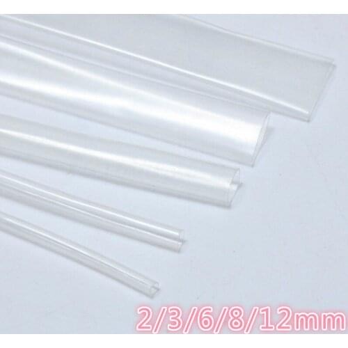 1 Meter heat shrink tube transparent Clear heat shrinkable tubing Wrap Wire kits 2:1 Wrap Wire Sell Connector cable sleeve