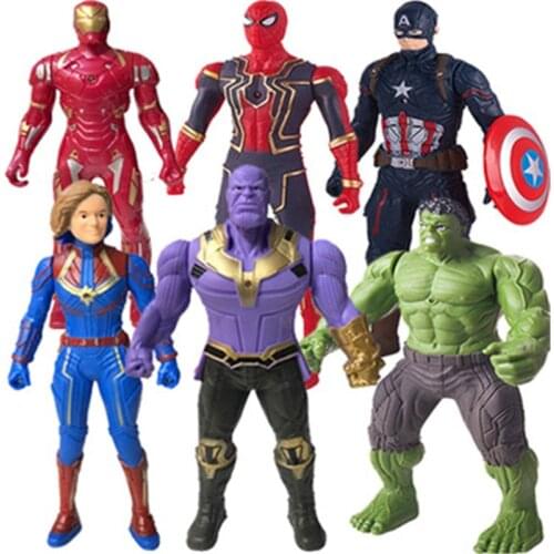 Marvel Toys Man PVC Action Figure Collectible Model Toy for Kids Childrens Toys Ultimate Spiderman Hulk Captain America Iron