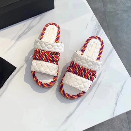 Luxury Shoes Women Designers Fashion Brand Women Sandals Summer Beach Slides for Woman Platform Flat Heel Casual Sandal Shoes